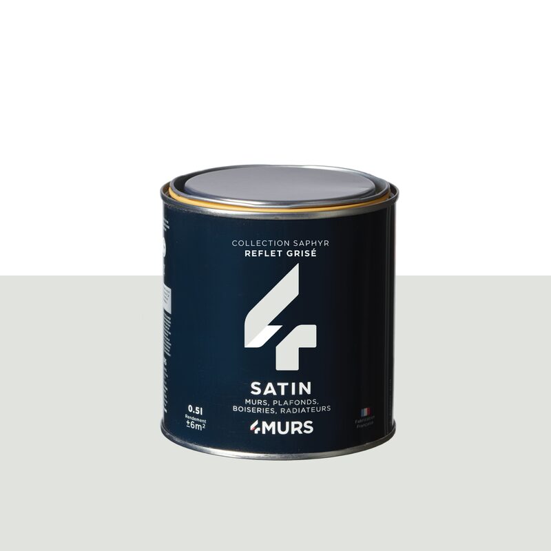 Peinture Finition SAPHYR Alkyde reflet grisé Satiné 0,5 L
