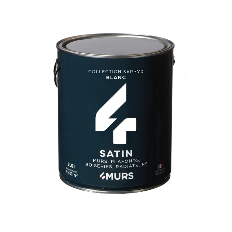 Peinture Multi-supports SAPHYR Alkyde blanc Satiné 2,5 L