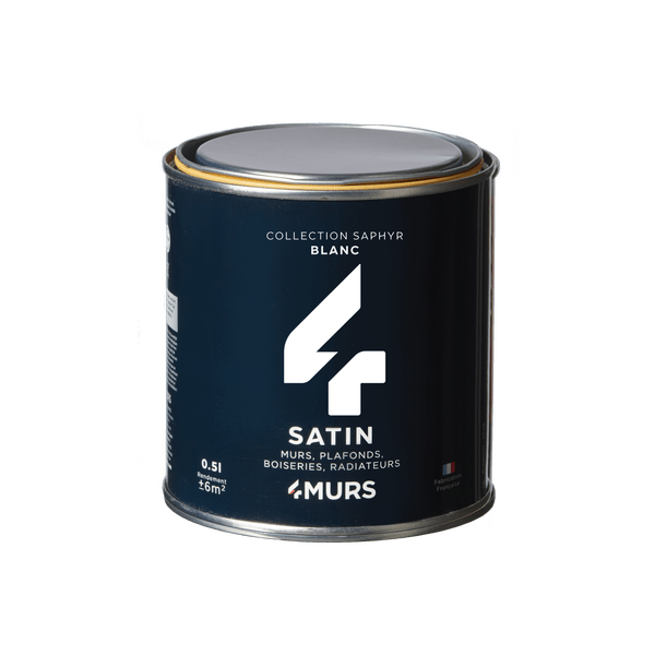 Peinture Finition SAPHYR Alkyde blanc Satiné 0,5 L