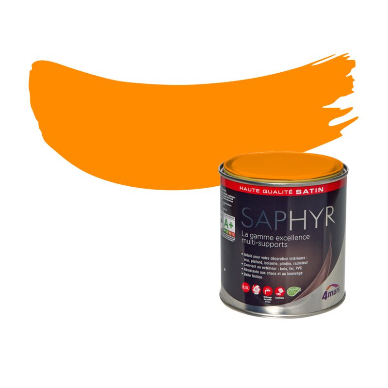 Peinture Finition SAPHYR Alkyde vitamine Satiné 0,5 L