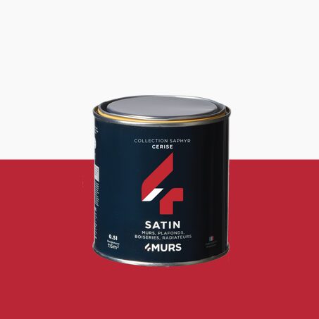 Peinture Finition SAPHYR Alkyde cerise Satiné 0,5 L