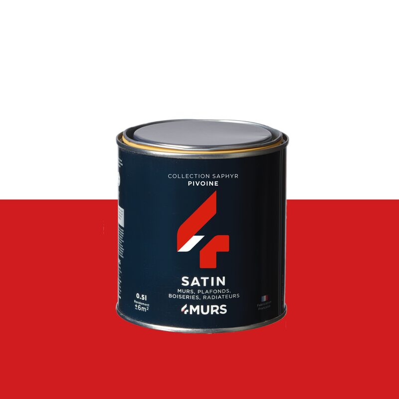 Peinture Finition SAPHYR Alkyde pivoine Satiné 0,5 L