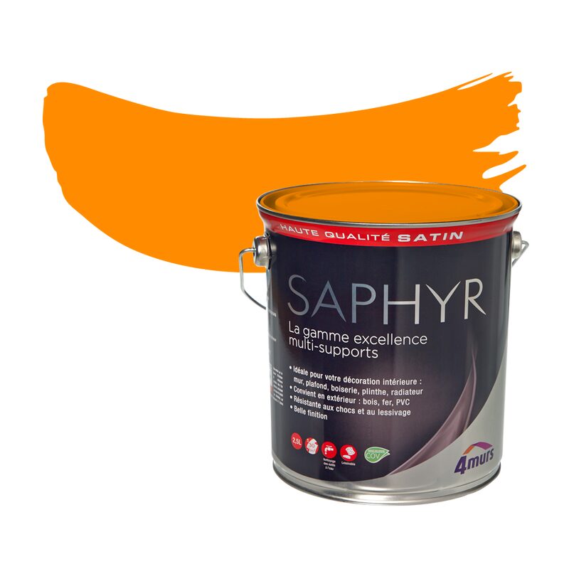 Peinture Multi-supports SAPHYR Alkyde vitamine Satiné 2,5 L
