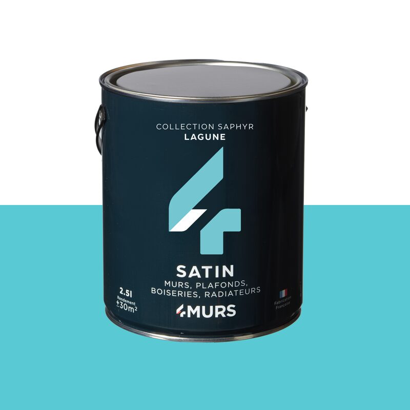 Peinture Multi-supports SAPHYR Alkyde lagune Satiné 2,5 L