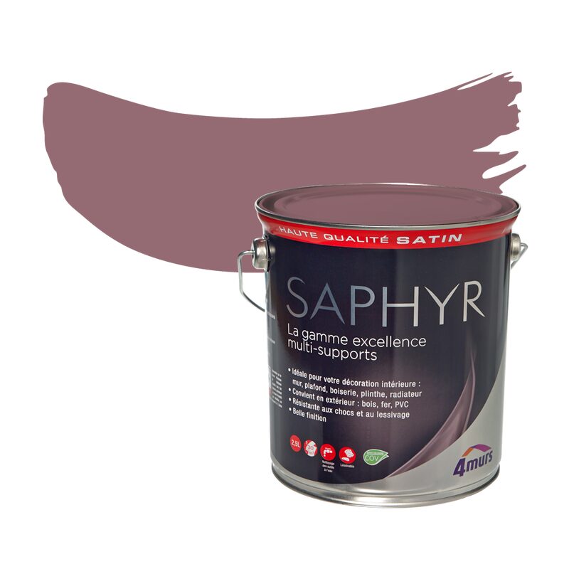 Peinture Multi-supports SAPHYR Alkyde figue Satiné 2,5 L