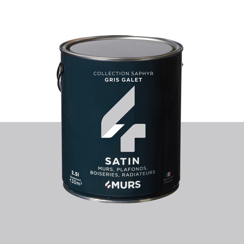 Peinture Multi-supports SAPHYR Alkyde gris galet Satiné 2,5 L