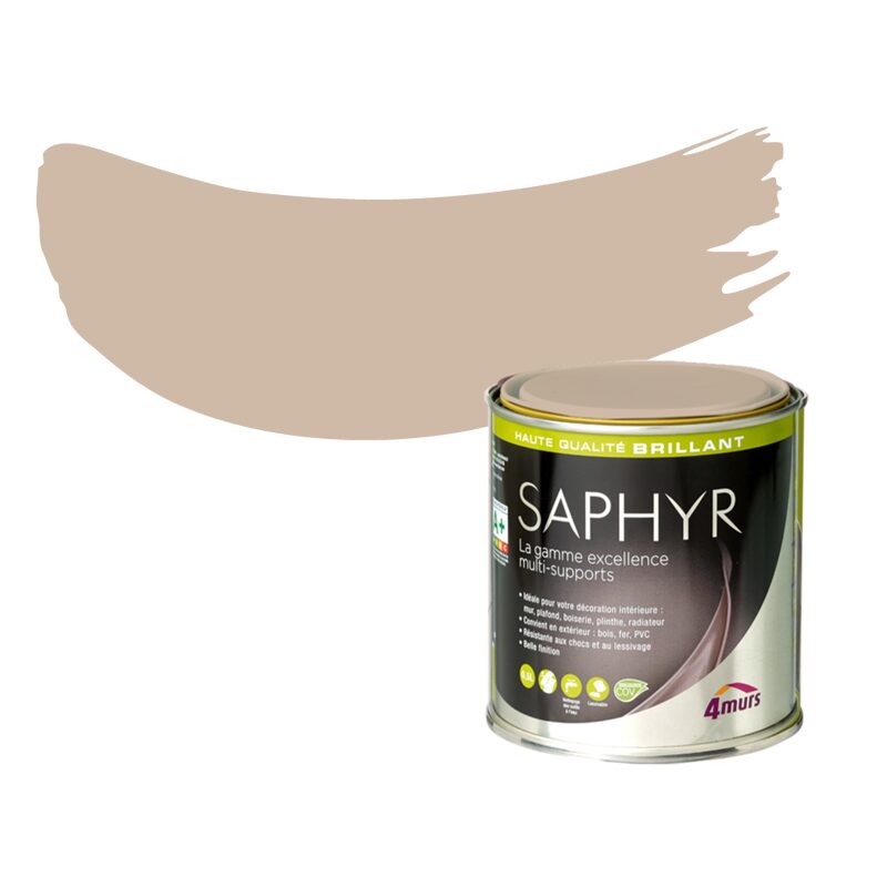 Peinture Finition SAPHYR Alkyde argile Brillant 0,5 L