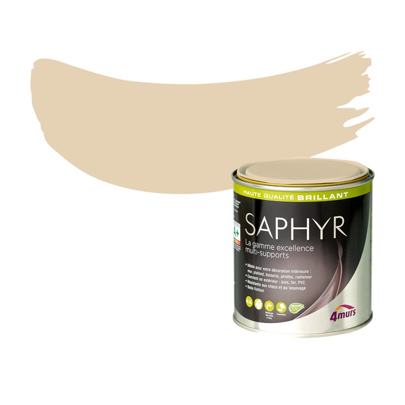 Peinture Finition SAPHYR Alkyde sable Brillant 0,5 L