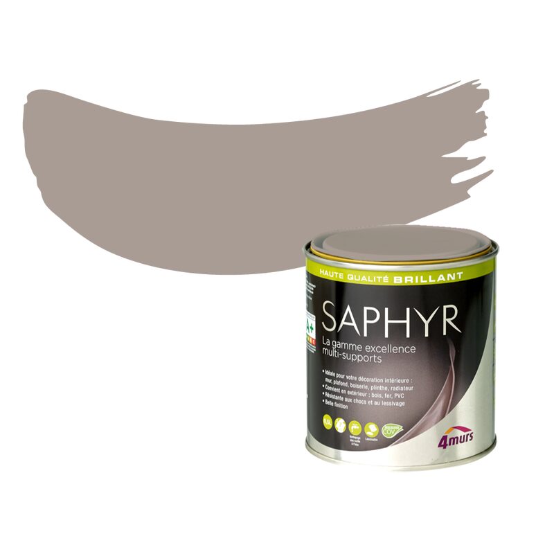 Peinture Finition SAPHYR Alkyde havane Brillant 0,5 L
