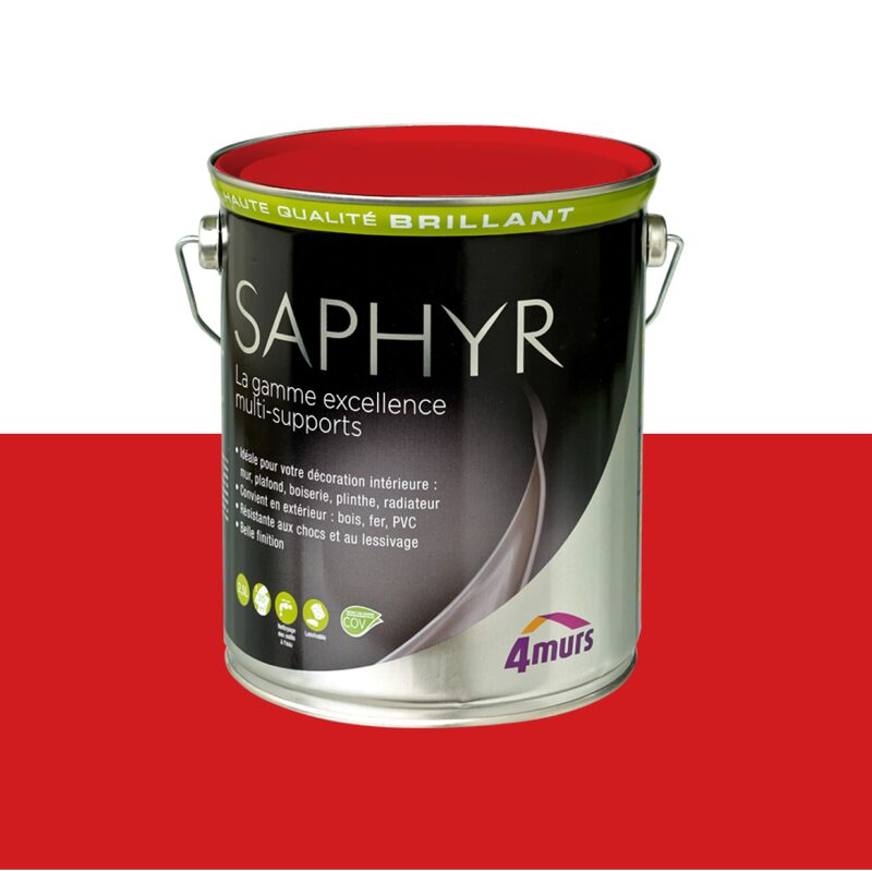 Peinture Multi-supports SAPHYR Alkyde pivoine Brillant 2,5 L
