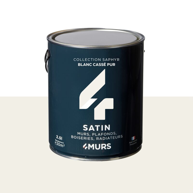 Peinture Multi-supports SAPHYR Alkyde blanc cassé pur Brillant 2,5 L