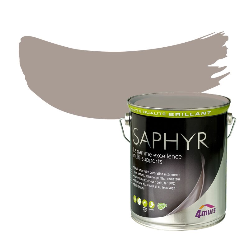 Peinture Multi-supports SAPHYR Alkyde havane Brillant 2,5 L