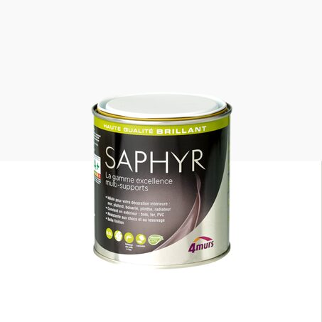 Peinture Finition SAPHYR Alkyde blanc Brillant 0,5 L