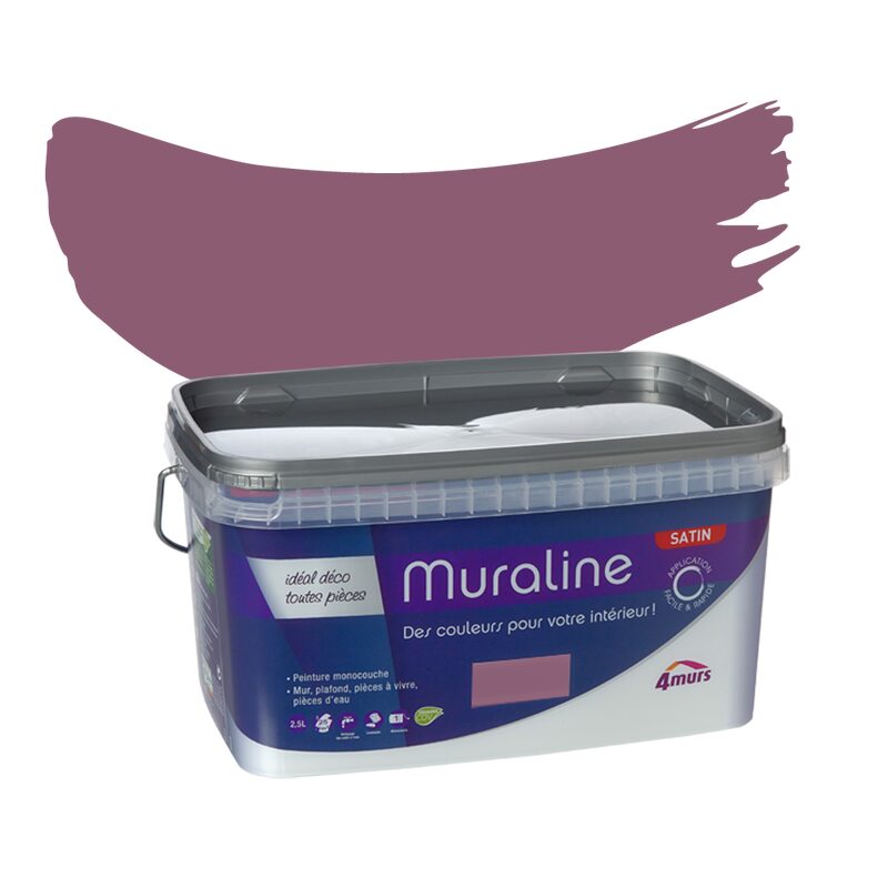 Peinture Murale MURALINE Acrylique prune sauvage Satiné 2,5 L