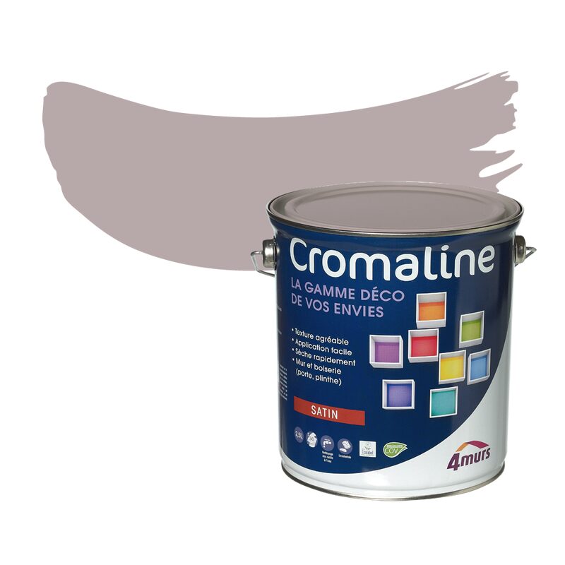 Peinture Multi-supports CROMALINE Acrylique passionata Satiné 2,5 L