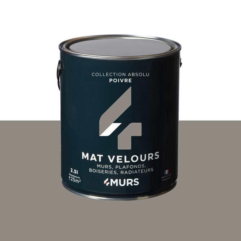 Peinture Multi-supports ABSOLU Acrylique poivre Mat 2,5 L