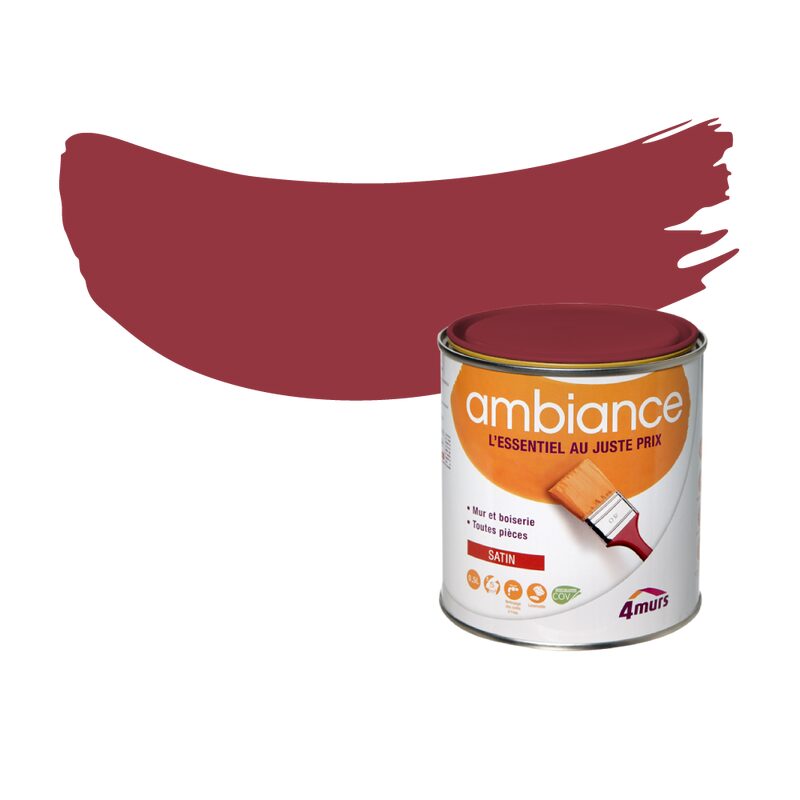 Peinture Finition AMBIANCE Acrylique bigarreau Satiné 0,5 L