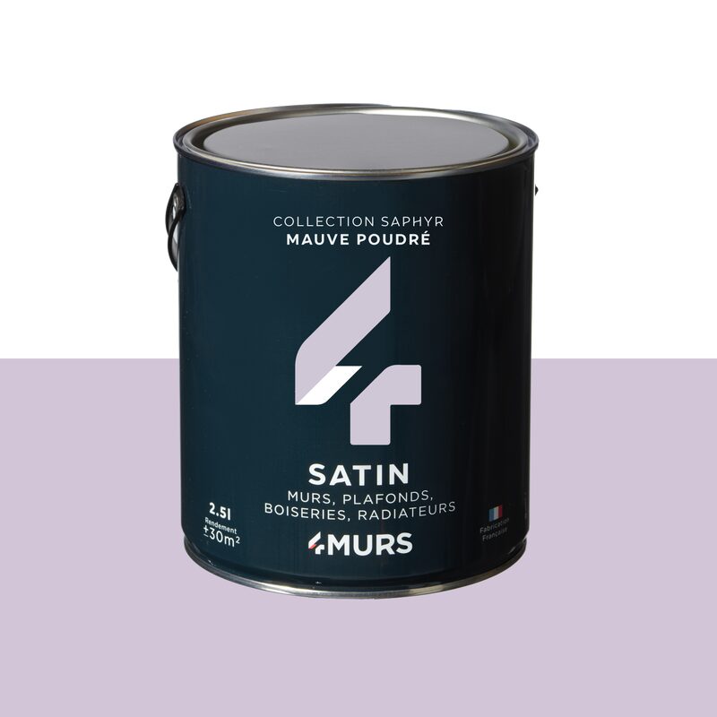 Peinture Multi-supports SAPHYR Alkyde mauve poudré Satiné 2,5 L