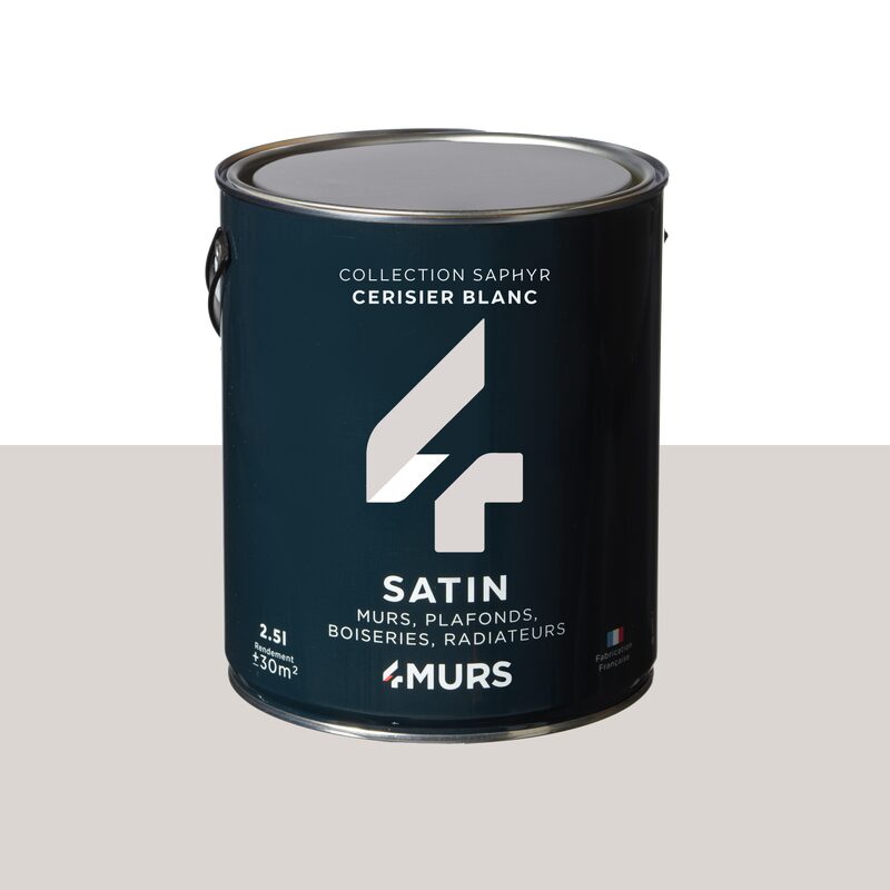 Peinture Multi-supports SAPHYR Alkyde cerisier blanc Satiné 2,5 L