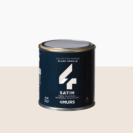 Saphyr Peinture Finition Peinture blanc vanille Satiné 0,5 L