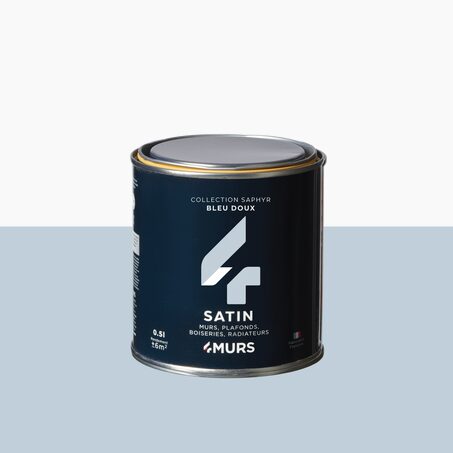 Peinture Finition SAPHYR Alkyde bleu doux Satiné 0,5 L
