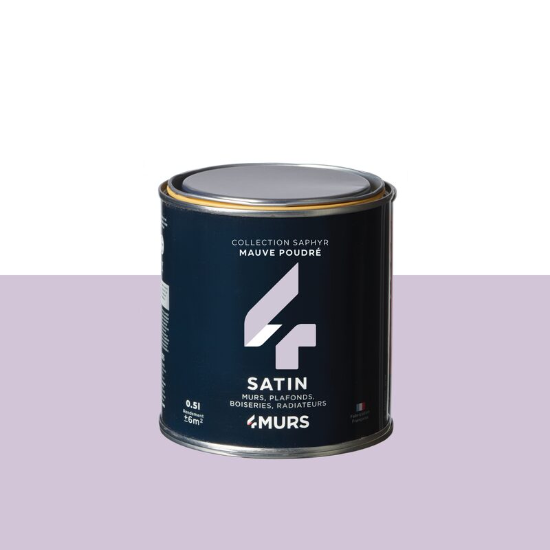 Peinture Finition SAPHYR Alkyde mauve poudré Satiné 0,5 L