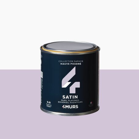 Peinture Finition SAPHYR Alkyde mauve poudré Satiné 0,5 L