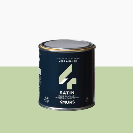 Peinture Finition SAPHYR Alkyde vert amande Satiné 0,5 L