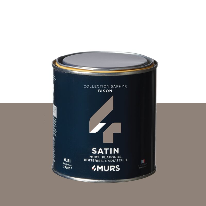 Peinture Finition SAPHYR Alkyde bison Satiné 0,5 L