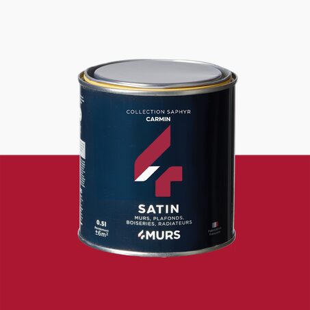 Peinture Finition SAPHYR Alkyde carmin Satiné 0,5 L