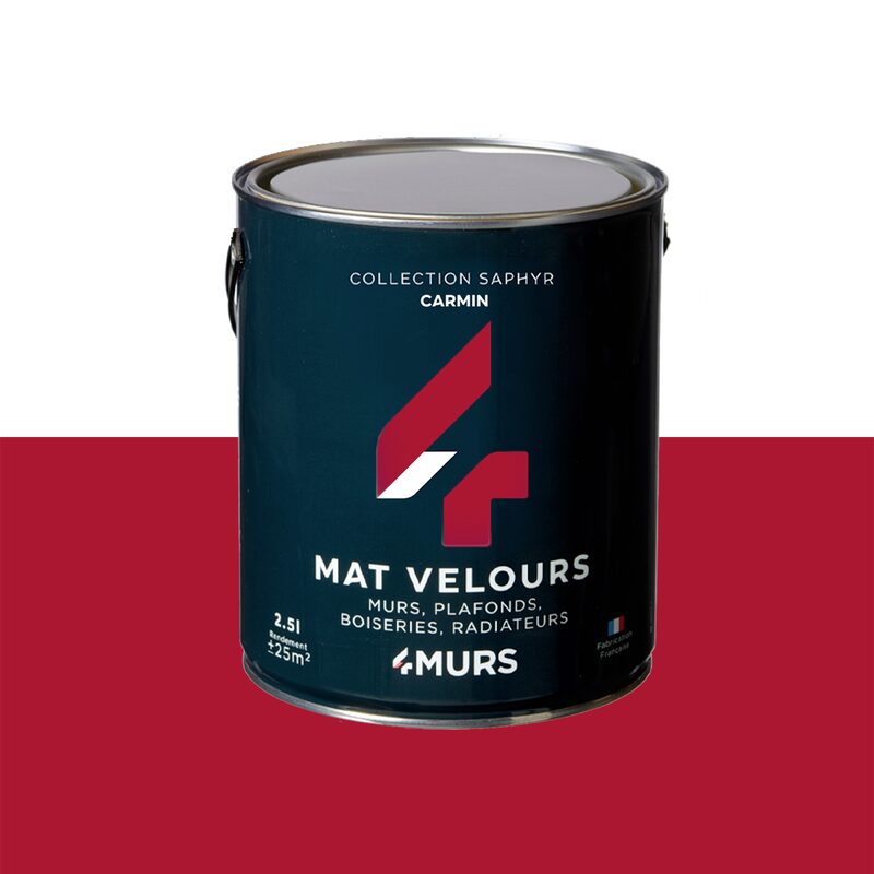 Peinture Multi-supports SAPHYR Alkyde carmin Satiné 2,5 L