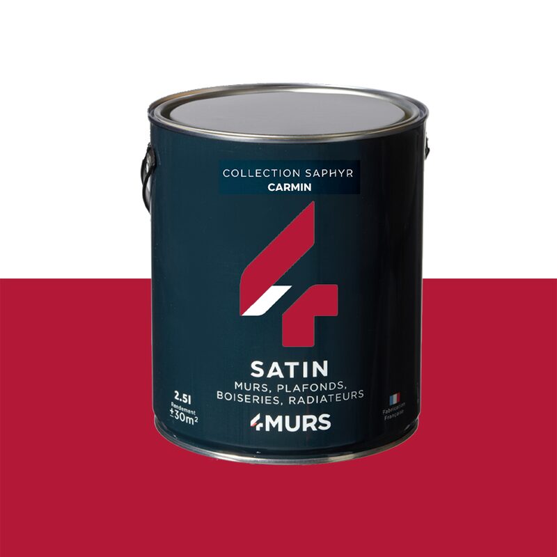 Peinture Multi-supports SAPHYR Alkyde carmin Satiné 2,5 L