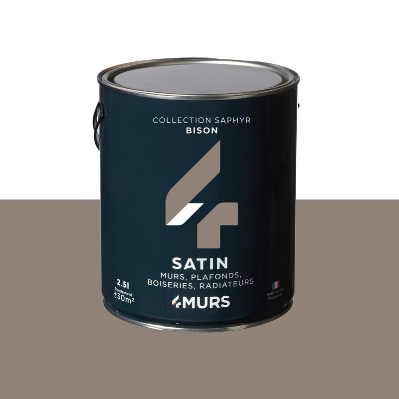 Peinture Multi-supports SAPHYR Alkyde bison Satiné 2,5 L
