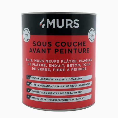 4MURS Peinture SOUS COUCHE AVANT PEINTURE Peinture blanc