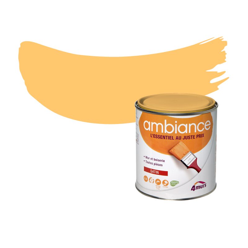 Peinture Finition AMBIANCE Acrylique melon Satiné 0,5 L
