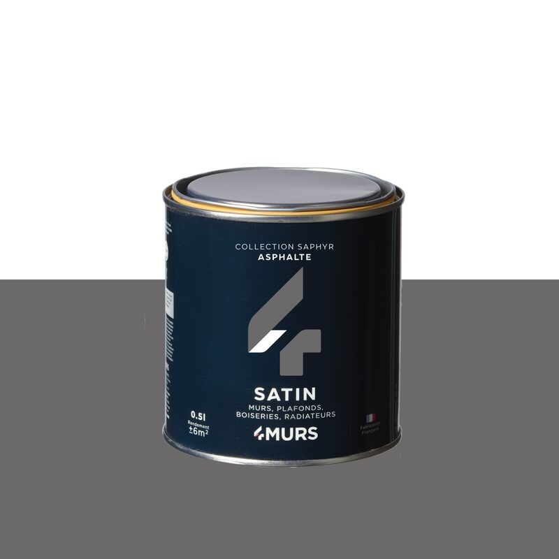 Peinture Finition SAPHYR Alkyde asphalte Satiné 0,5 L