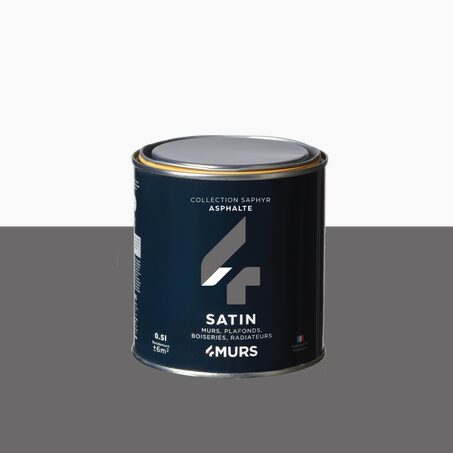 Saphyr Peinture Finition Peinture asphalte Satiné 0,5 L