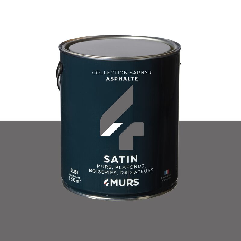 Peinture Multi-supports SAPHYR Alkyde asphalte Satiné 2,5 L