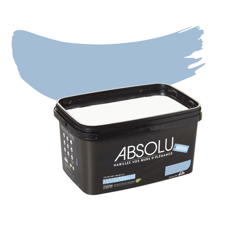 Peinture Multi-supports ABSOLU Acrylique bleu océan Mat 2,5 L