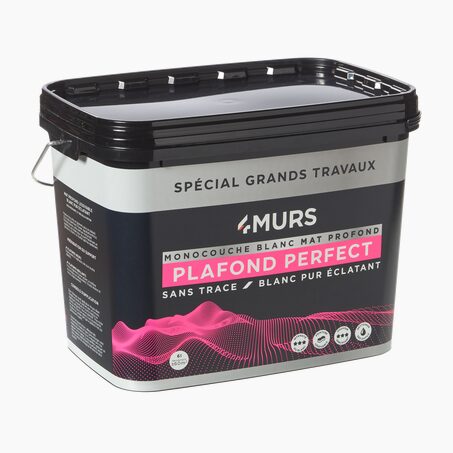 Peinture MONOCOUCHE PLAFONDS PERFECT Peinture blanc 6 L