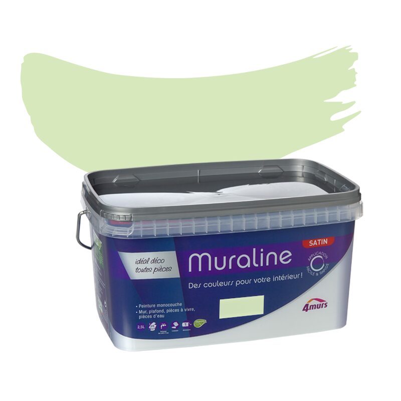 Peinture Murale MURALINE Acrylique vert douceur Satiné 2,5 L
