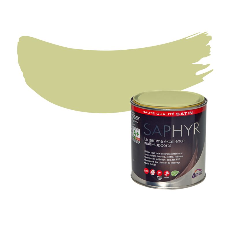 Peinture Finition SAPHYR Alkyde printemps Satiné 0,5 L