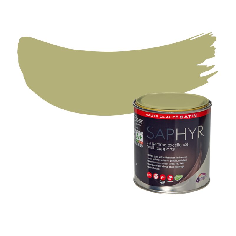 Peinture Finition SAPHYR Alkyde végétal Satiné 0,5 L