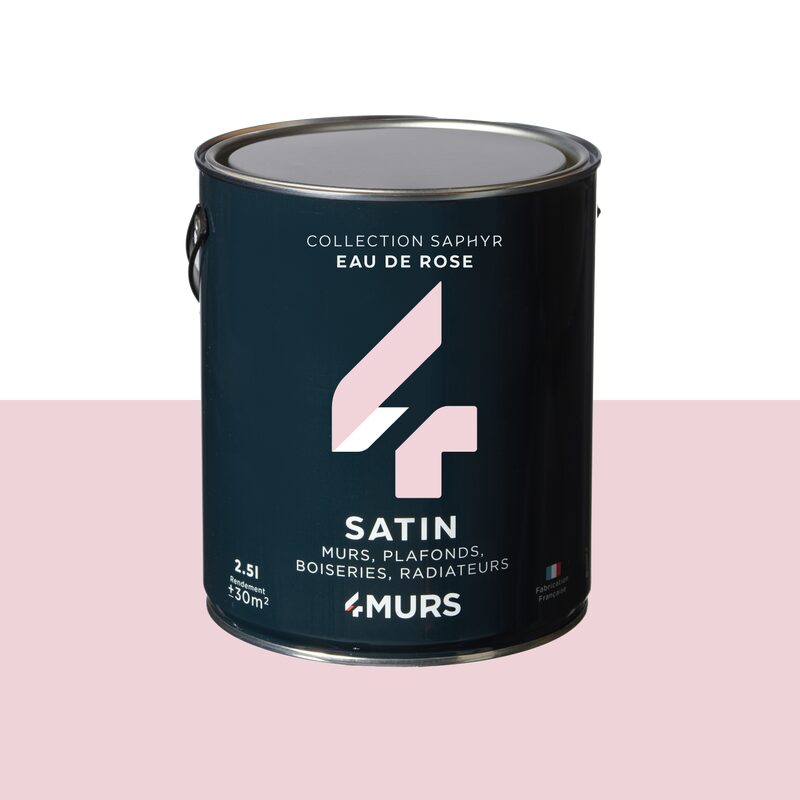 Peinture Multi-supports SAPHYR Alkyde eau de rose Satiné 2,5 L