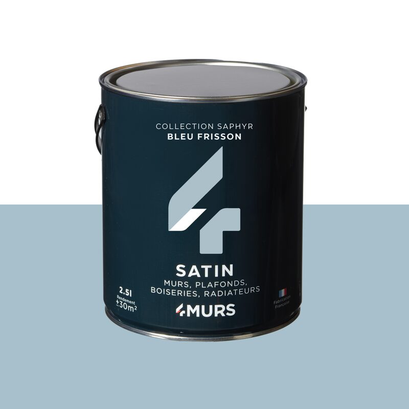 Peinture Multi-supports SAPHYR Alkyde bleu frisson Satiné 2,5 L
