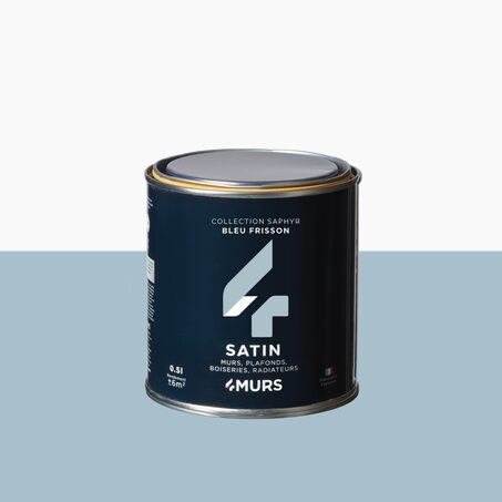 Peinture Finition SAPHYR Alkyde bleu frisson Satiné 0,5 L