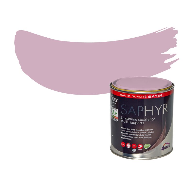 Peinture Finition SAPHYR Alkyde parme Satiné 0,5 L