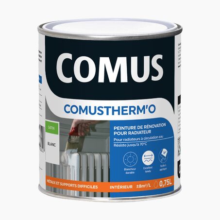 Comus Peinture RADIATEUR Acrylique blanc Satiné 0,75 L