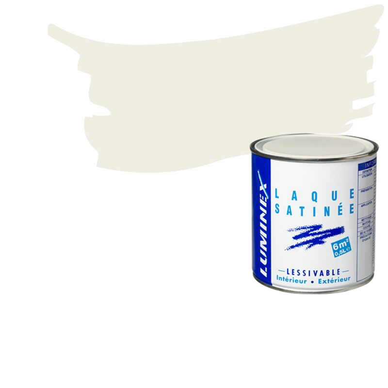 Peinture Finition LUMINEX Glycéro blanc cassé Satiné 0,5 L