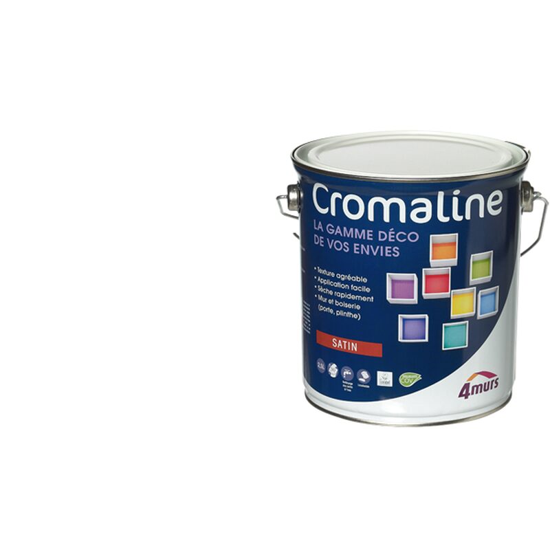 Peinture Multi-supports CROMALINE Acrylique blanc Satiné 2,5 L